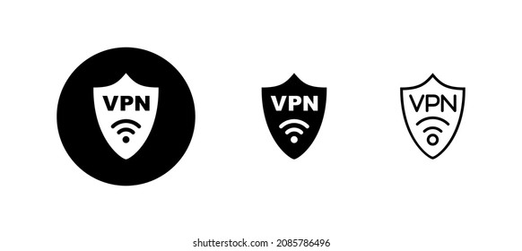 Iconos Vpn establecidos. Símbolo y signo de red privada. icono de red privada virtual.