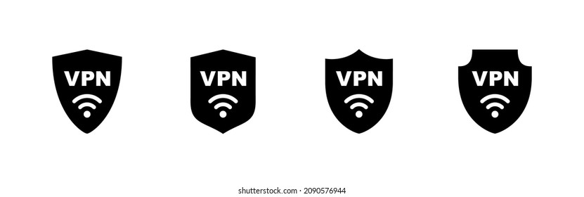 Vpn icons set. Private network sign and symbol. virtual private network icon.
