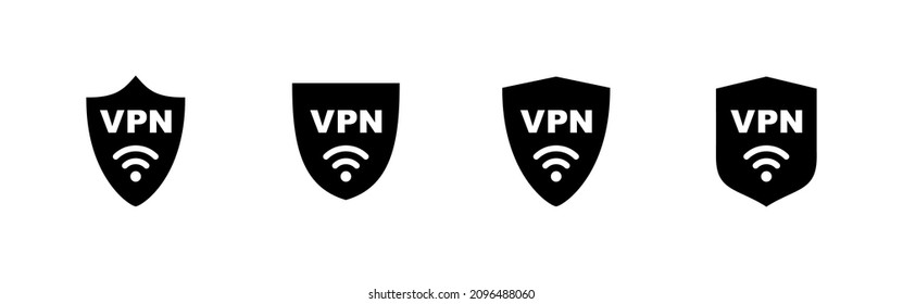Iconos Vpn establecidos. Símbolo y signo de red privada. icono de red privada virtual.