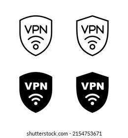 Vpn icons vector. Private network sign and symbol. virtual private network icon.