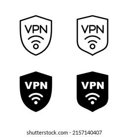 Vpn icons vector. Private network sign and symbol. virtual private network icon.