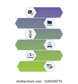 Vpn Infographics vector design. Timeline concept include vpn pay, archiving, home internet icons. Can be used for report, presentation, diagram, web design.
