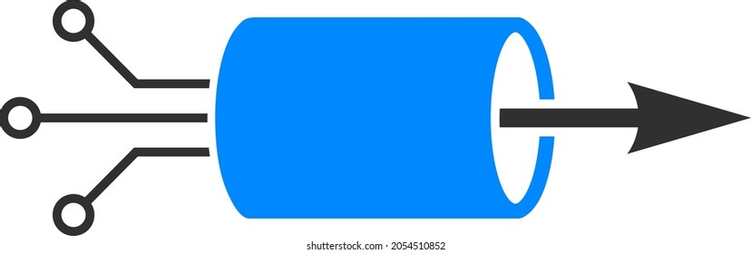 VPN integration vector illustration. Flat illustration iconic design of VPN integration, isolated on a white background.