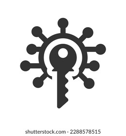 VPN key icon , Vector Graphics
