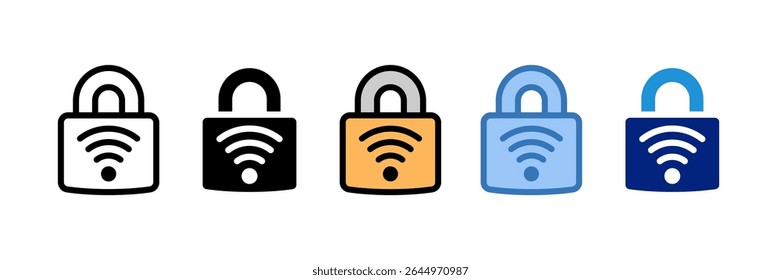 Vpn Lock Icon Element For Design