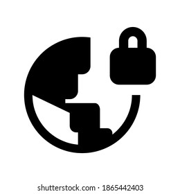 Vpn icono de bloqueo vectorial aislado en fondo blanco