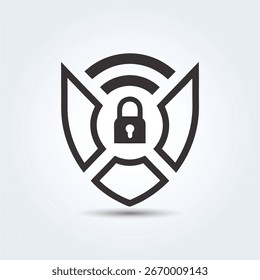 PLANTILLA de diseño de logotipo de App móvil VPN