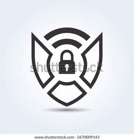 VPN mobile app logo design template