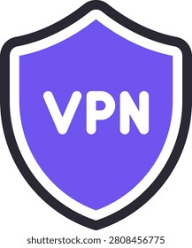 vpn network cyber security icon vector object illustration