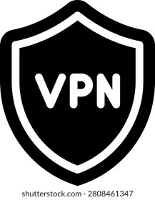 vpn network cyber security icon vector object illustration