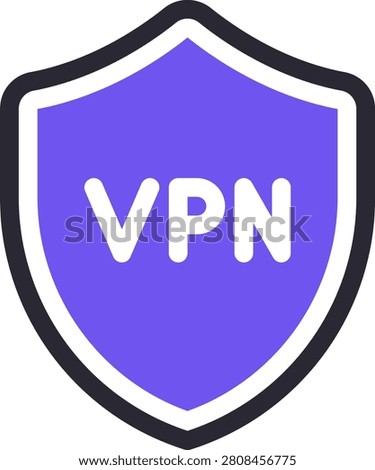 vpn network cyber security icon vector object illustration