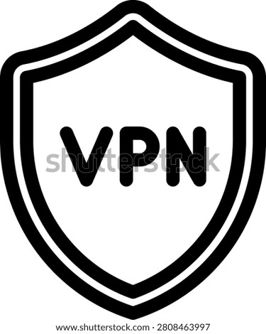 vpn network cyber security icon vector object illustration
