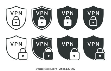 VPN, Private network icon. Illustration vector