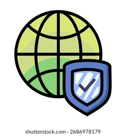 Vpn Secure Icon Element Para El Diseño