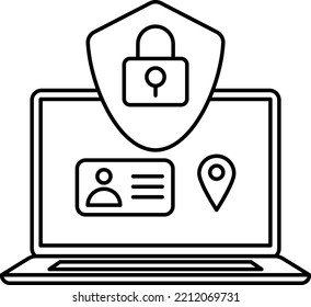 VPN service. Laptop with secure VPN connection concept. Virtual private network. Cyber security, secure web traffic, data protection. Internet security software for computers.