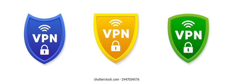 VPN Shield Concept. Vector Illustration Icon.