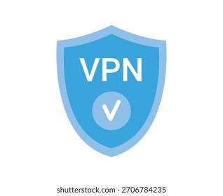 Concepto de icono de escudo VPN. elemento wifi de Vector de signos. Ilustración vectorial