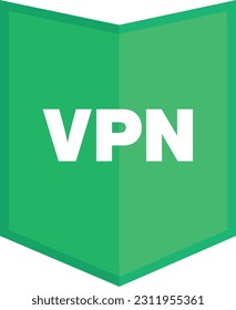 VPN shield icon. Virtual Private Network protection vector illustration for security