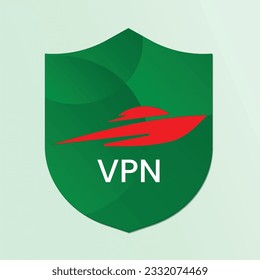 VPN Shield with a Speed Shape Logo.