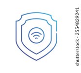 VPN Shield vector icon stock illustration