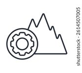 vpn tunnel icon. vector.Editable stroke.linear style sign for use web design,logo.Symbol illustration.