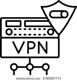 VPN Tunnel Illustration vector Icon Design