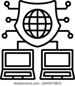 Icono de Vector VPN. Se puede utilizar para aplicaciones de impresión, móviles y de Web.