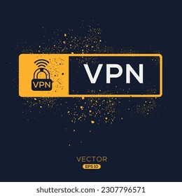 Vpn (Virtual private network) Icon, Vector sign.