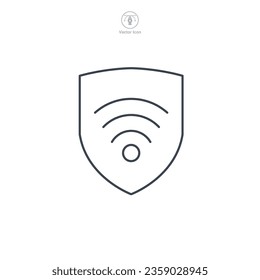 VPN. Virtual Private Network icon symbol vector illustration isolated on white background