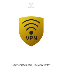 VPN. Virtual Private Network icon symbol vector illustration isolated on white background