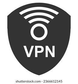 VPN or Virtual Private Network icon, vector illustration symbol design
