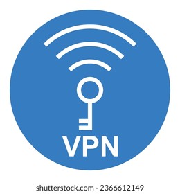 VPN oder Virtual Private Network Symbol, Vektorgrafik-Symboldesign