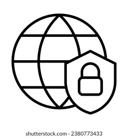 vpn virtual private network icon in line style