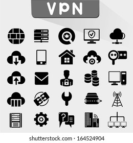 VPN, virtual private network icons