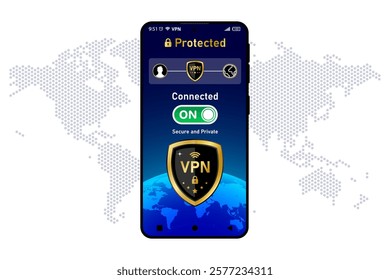 vpn virtual private network to secure internet connection on mobile phone