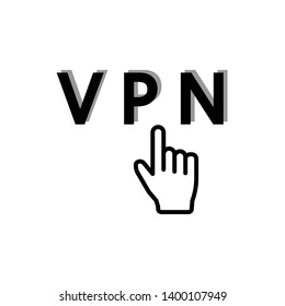 VPN web browser vector icon. Mobile concept and web design