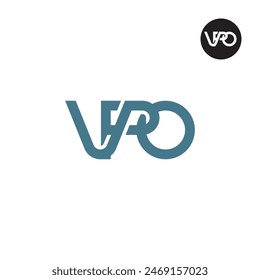 Diseño de monograma de letra de logotipo VPO