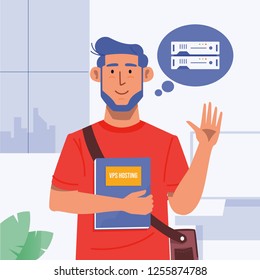 Ilustración de alojamiento VPS