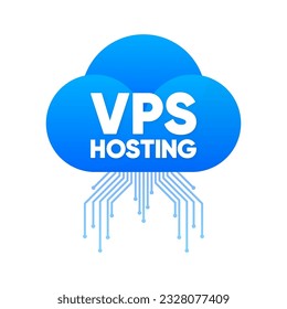 VPS hosting. Virtual Private Server. Web hosting services infrastructure technology. Technology concept. Vector illustration.