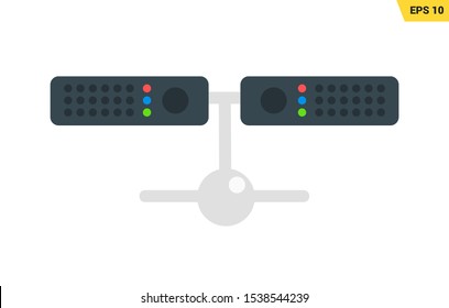 VPS Icon In Flat Style, Vector Colorful Eps 10