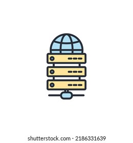 VPS Virtual private  icons  symbol vector elements for infographic web