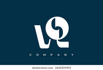 VQ Abstract Geometric Logo Design. Modern and elegant logo design with simplistic typography elements, showcasing branding excellence.
