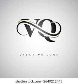 VQ Infinity Monogram Logo – Elegant Modern Letter mark Design with Luxury Loop and Stylish Branding Symbol
