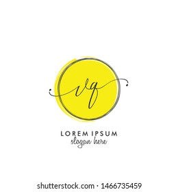 VQ Initial beauty monogram logo vector
