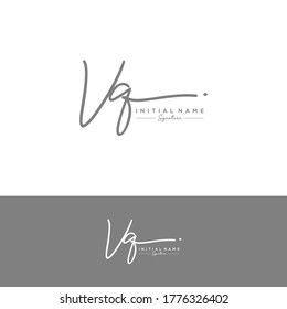 VQ Initial letter handwriting and signature logo.