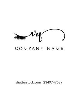 VQ Logo Logo Logo Logo Logo Wimpernvektor modern