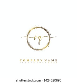 VQ Initial luxury handwriting logo vector