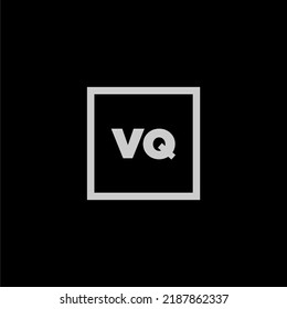 VQ initial monogram logo with creative square style design