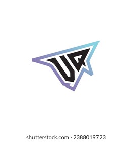 La combinación de letras VQ la compatibilidad con el logotipo o el logotipo inicial de juegos como un diseño de concepto inspirador