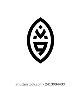 VQ line geometric monogram with high quality professional design that will print well